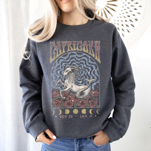 Capricorn Zodiac Astrology Horoscope Celestial Sign Classic Cozy Comfort Sweatshirt
