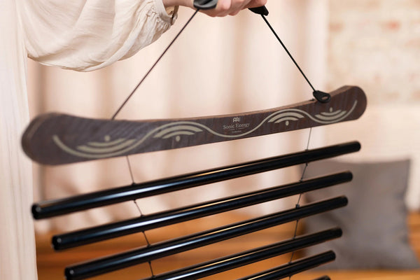 38" Meditation Flow Chime, 432 Hz, 10 Notes, E Minor, Black