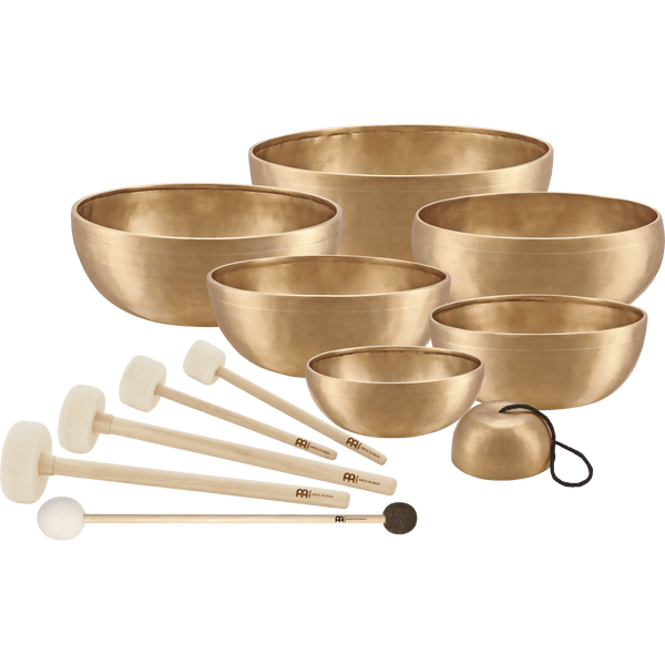 Chakra Healing Tibetan Singing Bowl Set - 7 bowls, 5 mallets, 8850 g
