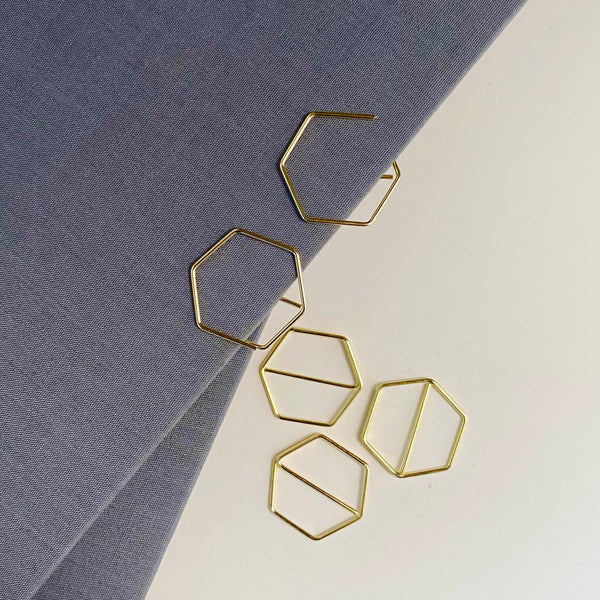 Stylish Gold Paper Clips - Unique Geometric & Decorative Designs (20 PCS)