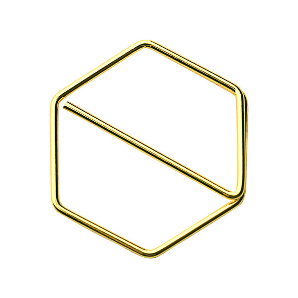 Stylish Gold Paper Clips - Unique Geometric & Decorative Designs (20 PCS)