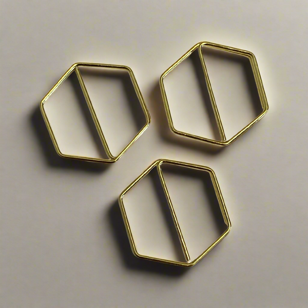 Stylish Gold Paper Clips - Unique Geometric & Decorative Designs (20 PCS)