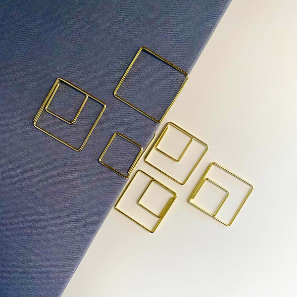 Stylish Gold Paper Clips - Unique Geometric & Decorative Designs (20 PCS)